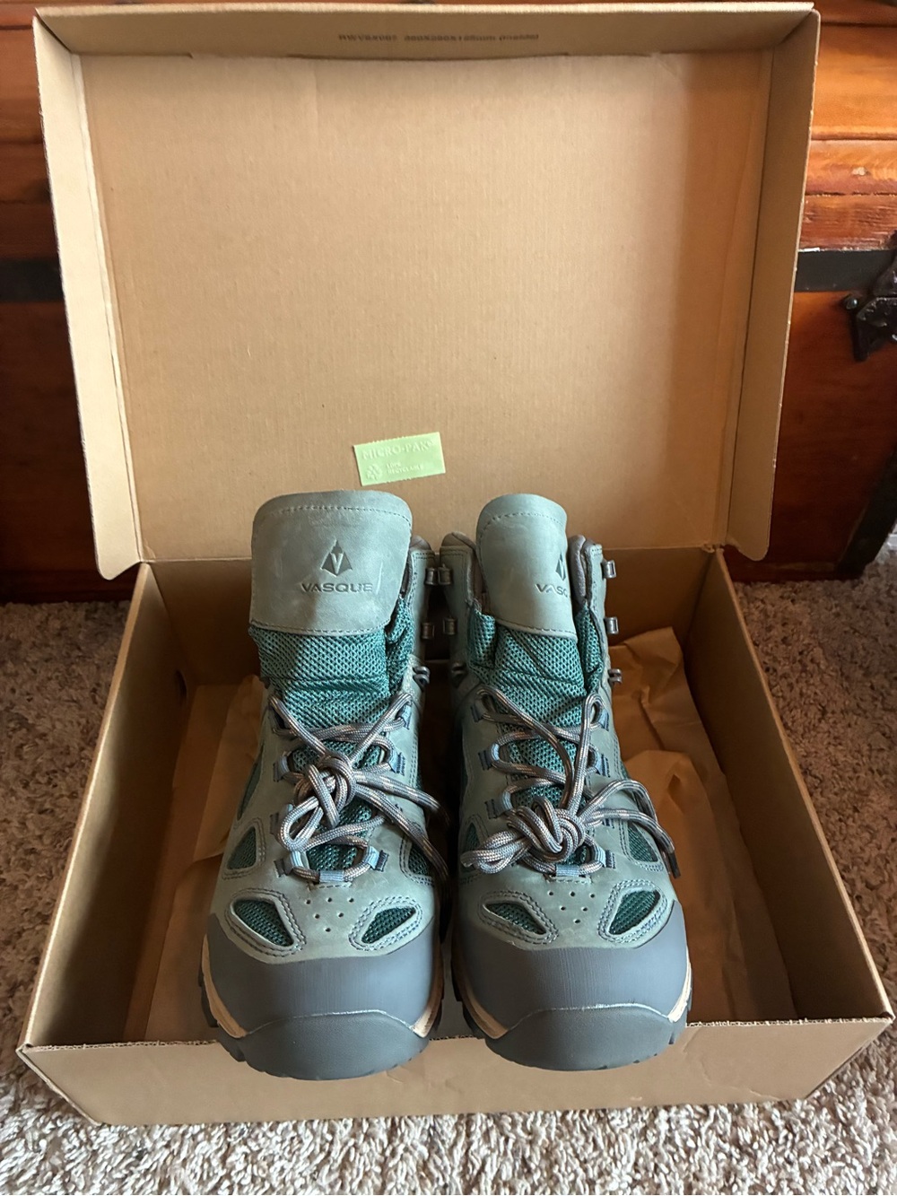Vasque Green-Gray Trail Hiking Boots